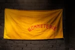Banderole BONNETERIE tissu vintage, inscription claire.