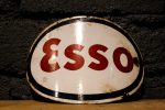 Plaque émaillée bombée ESSO