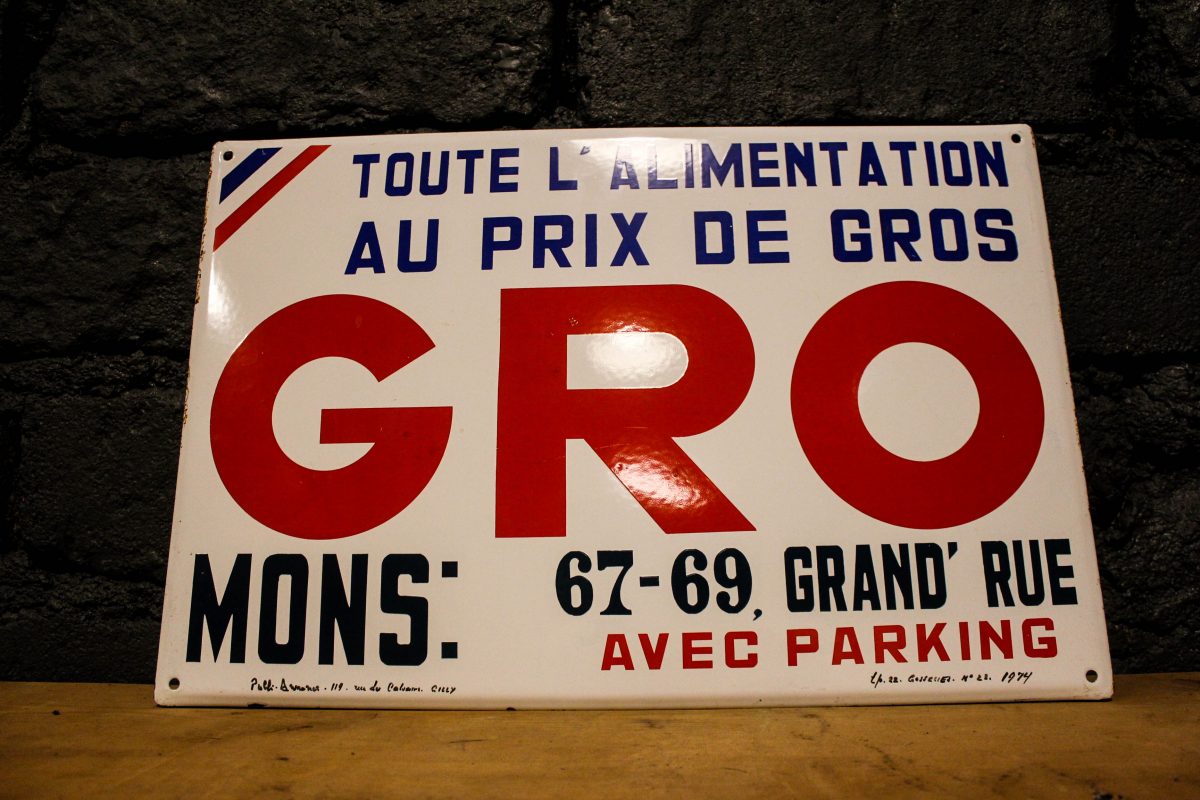 Plaque émaillée alimentation GRO