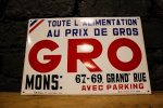 Plaque émaillée alimentation GRO