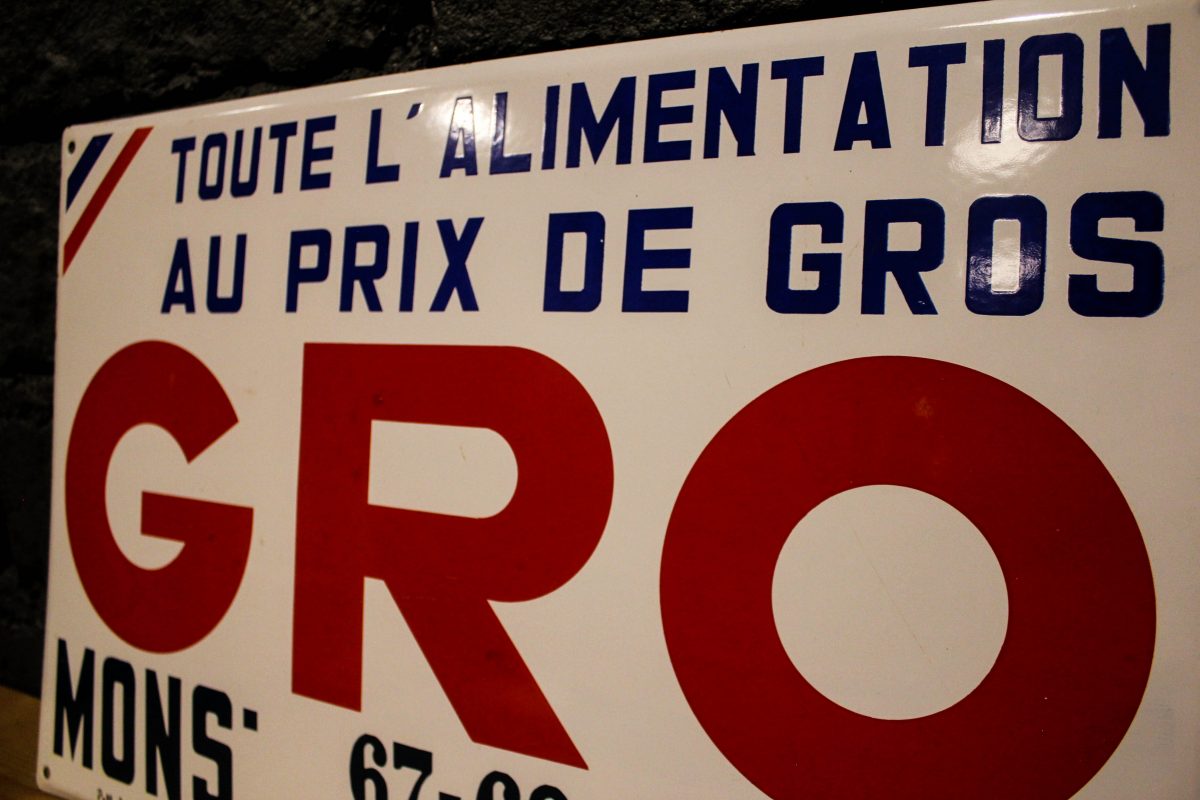 Plaque émaillée alimentation GRO