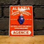 Plaque émaillée assurances Alsatia