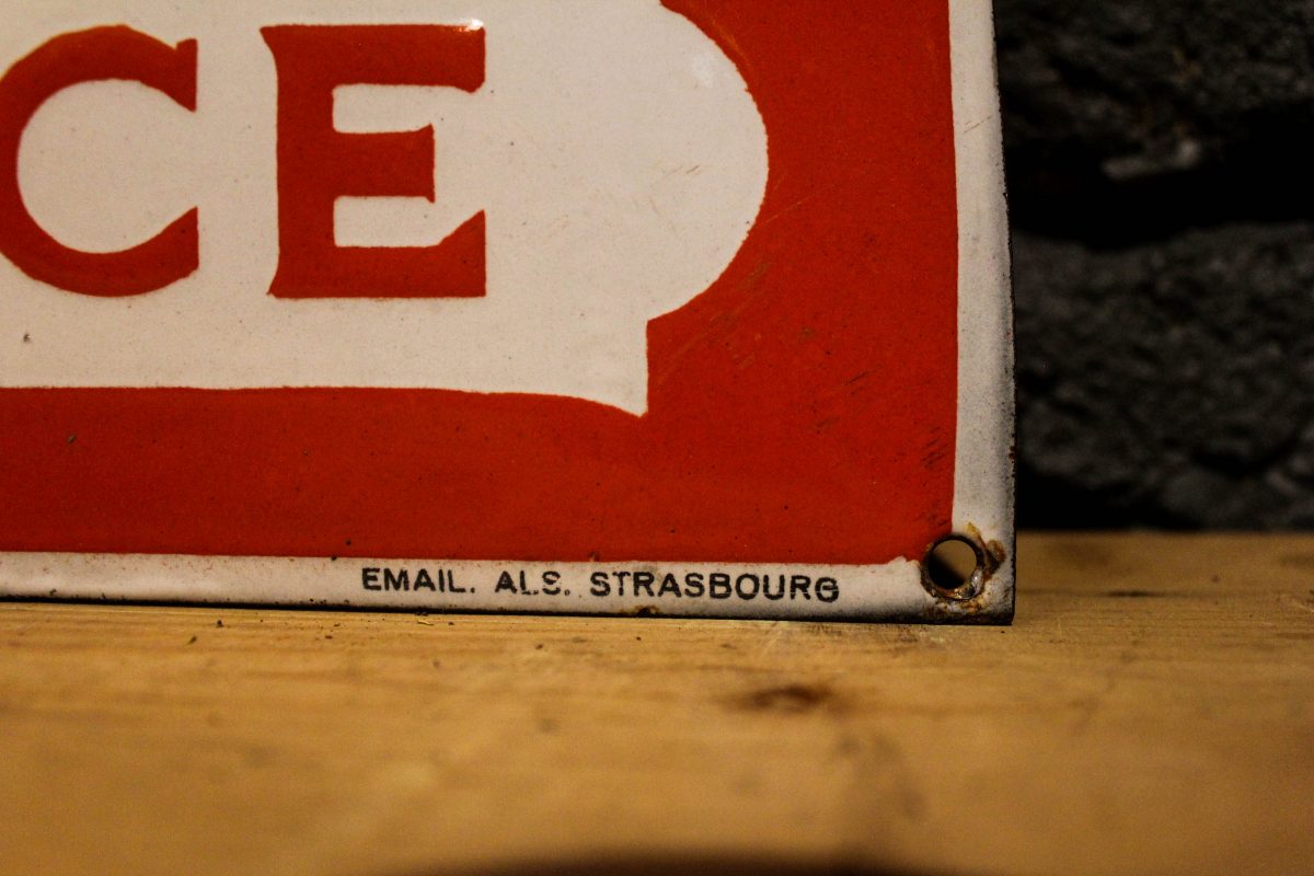 Plaque émaillée assurances Alsatia