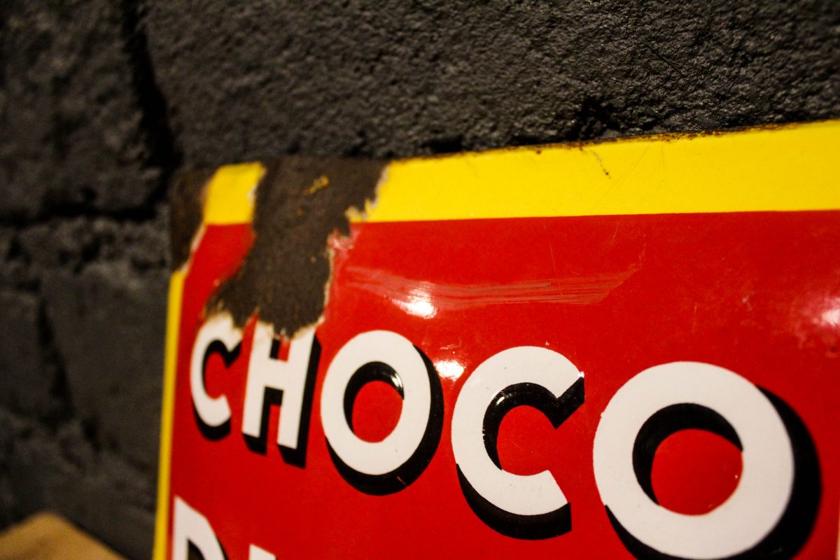 Plaque émaillée Chocolat Pupier