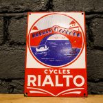 Plaque émaillée Cycles Rialto