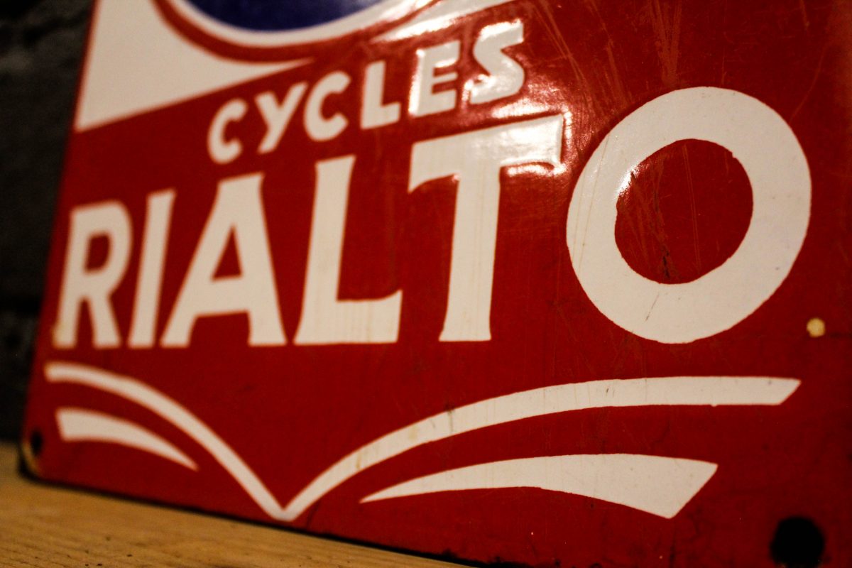 Plaque émaillée Cycles Rialto