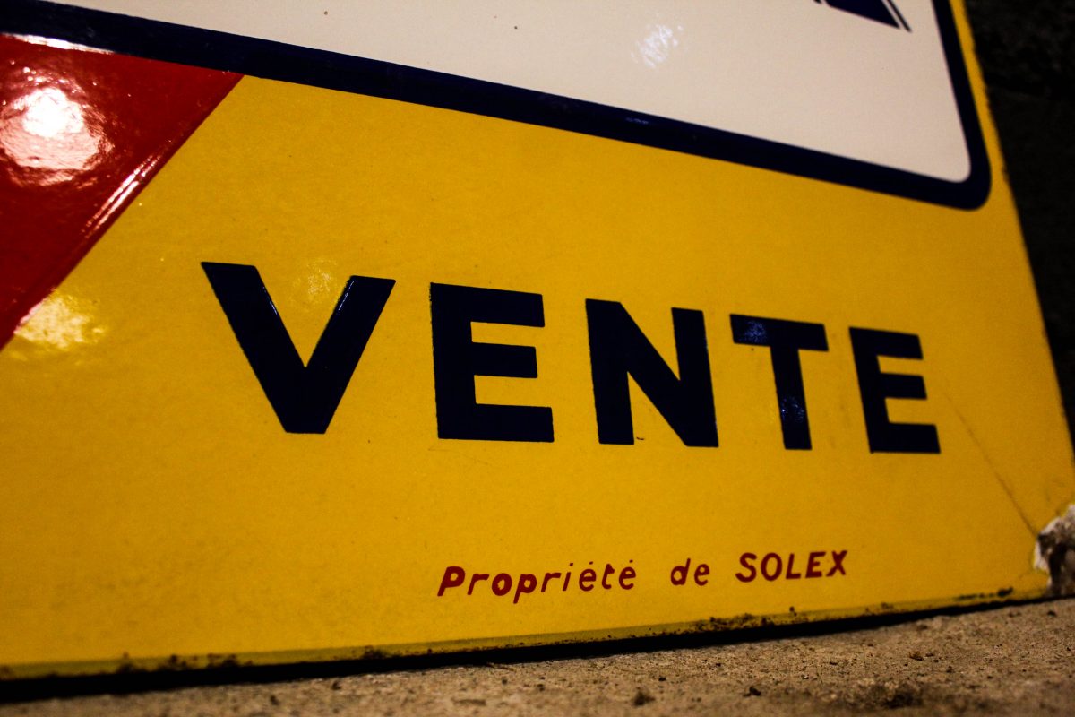 Plaque émaillée carburateur SOLEX