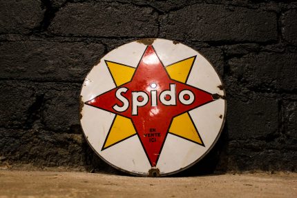 Plaque émaillée SPIDO simple face