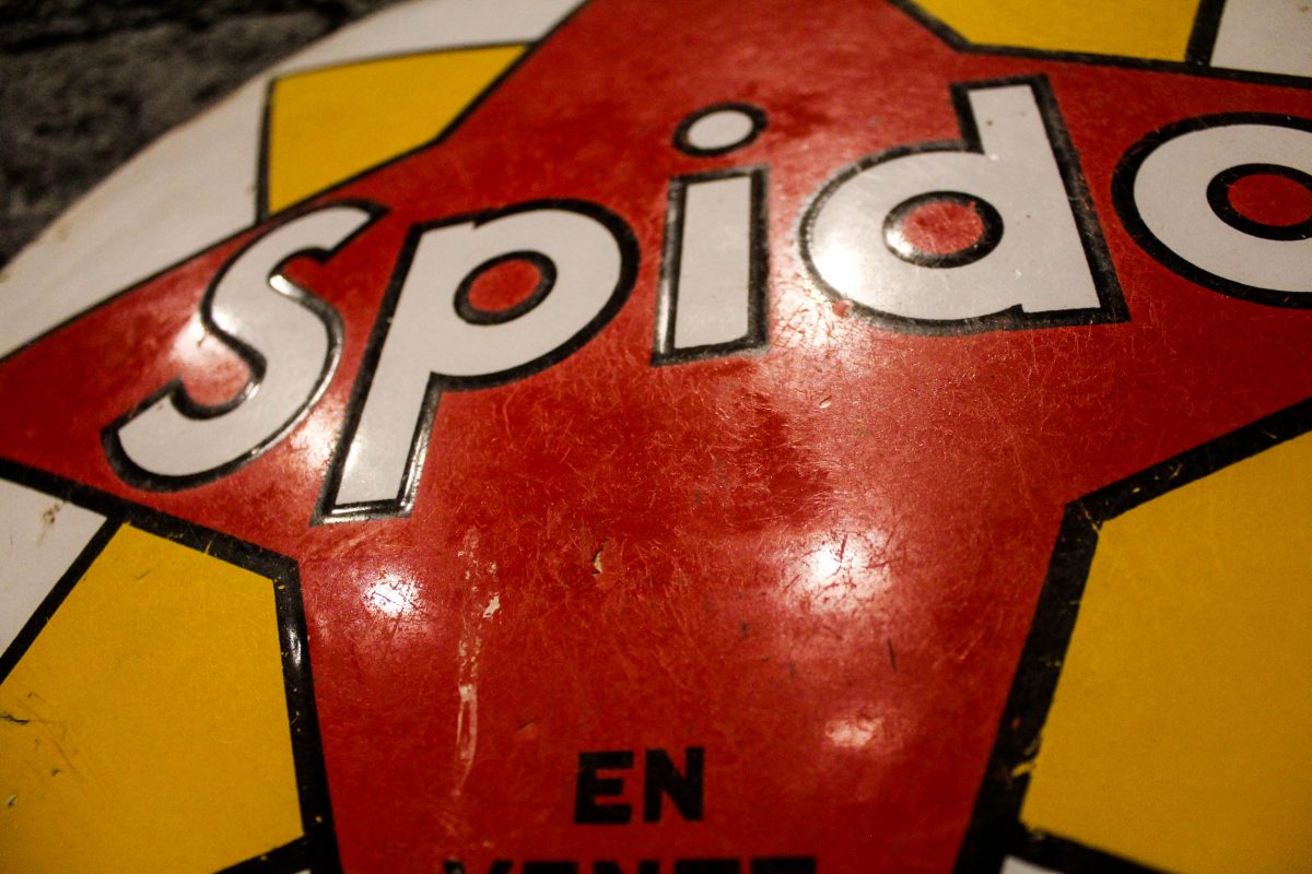 Plaque émaillée SPIDO simple face