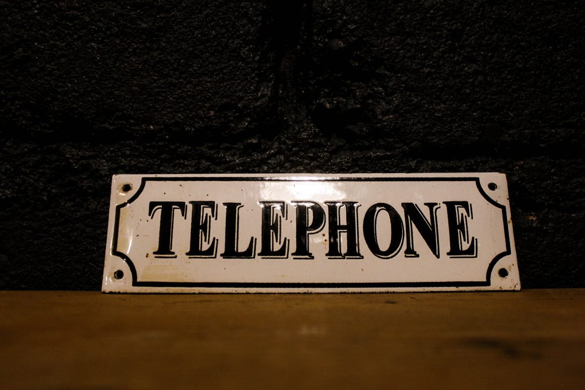 Plaque émaillée Télephone cabine téléphonique