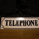 Plaque émaillée Télephone cabine téléphonique