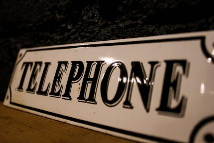 Plaque émaillée Télephone cabine téléphonique