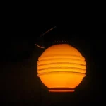 Applique vintage, globe verre coloré, design rétro