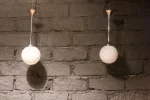 Suspensions verre opaline, éclairage décoratif