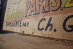 Affiche Automobiles Barré, panneau de signalisation barré.