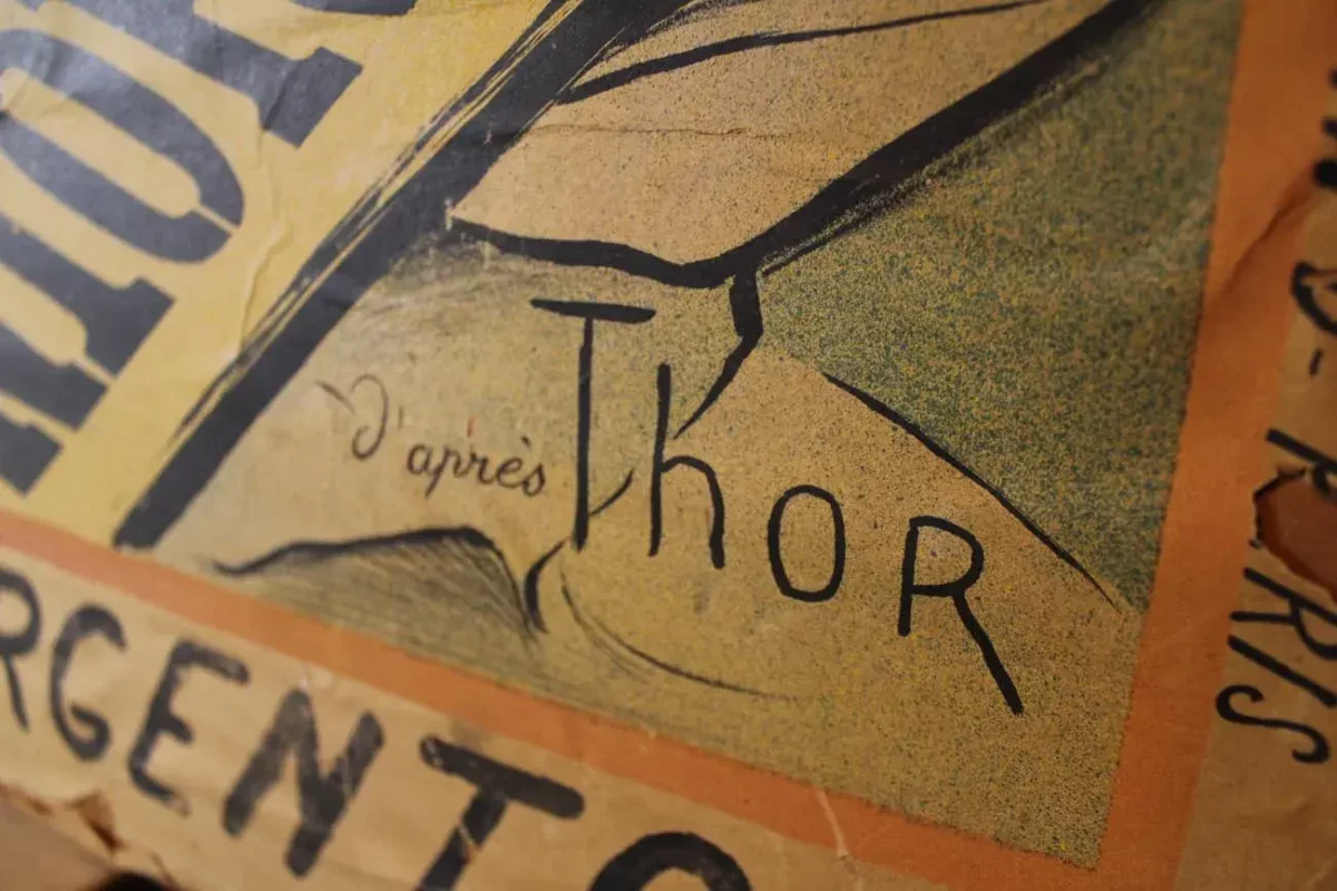 Signature de l'artiste Walter Thor sur l'affiche.