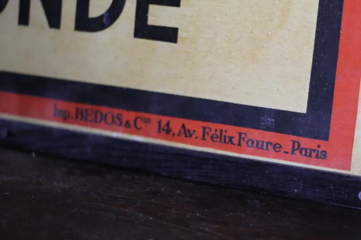Signature imprimerie Bedos & Cie sur l'affiche Veedol.