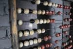 Vue d'ensemble du boulier sur pied, charme rétro.