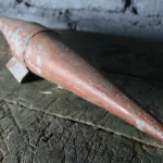 Vue d'ensemble de la carotte de tabac, patine du temps.