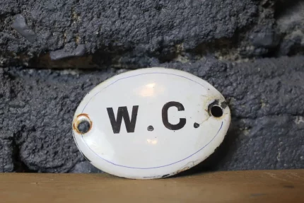Détail des défauts d'accroche de la plaque WC.