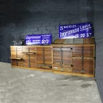 Vue d'ensemble des 2 plaques émaillées "LAUGA", modèles rare.