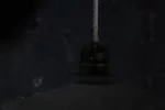 Détail de la douille en laiton de la suspension.
