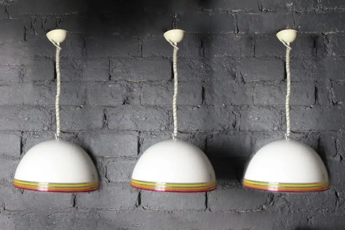Suspensions Febo Murano, design Roberto Pamio et Renato Toso pour Leucos.